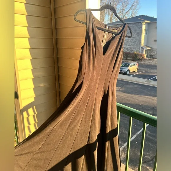 🆕AQUA Midi Dress Classic Office Soft Little Black Dress Bloomingdale’s Office - Picture 6 of 15